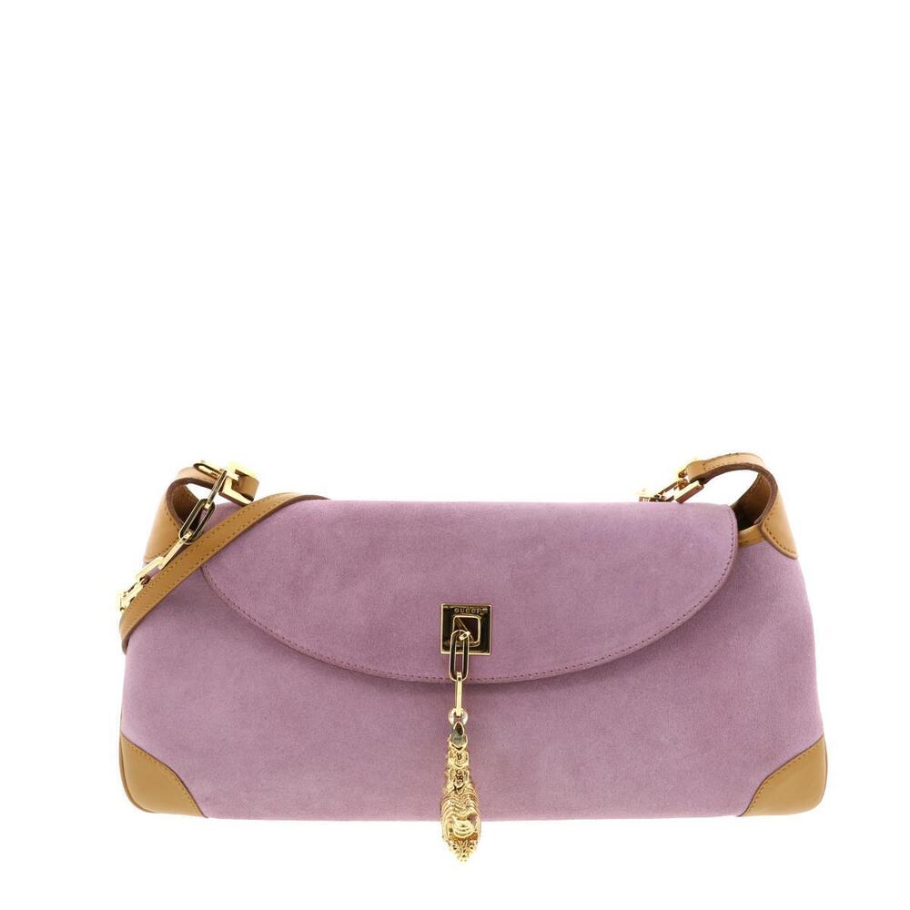 GUCCI Lion Head Shoulder Bag Purple